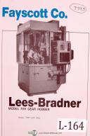 Lees-Bradner-Lees Bradner Fayscott, 7HD Gear Hobbing, Instructinos & Service Manual 1963-7HD-03